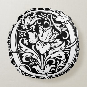 Coussins Ronds Lettre O Monogramme Médiéval Art Nouveau
