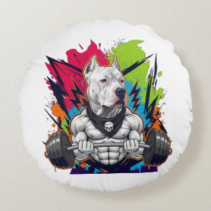Coussins Ronds Libérez Votre Bête Intérieure avec l'Alpha Muscle