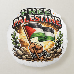 Coussins Ronds Libre la Palestine