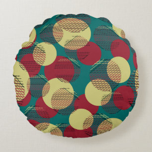 Coussins Ronds Lignes cercles : Motif Abstrait sans fil