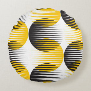 Coussins Ronds Lignes modernes et motif géométrique circulaire