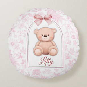 Coussins Ronds Lilly Conception personnalisée d'ours en peluche
