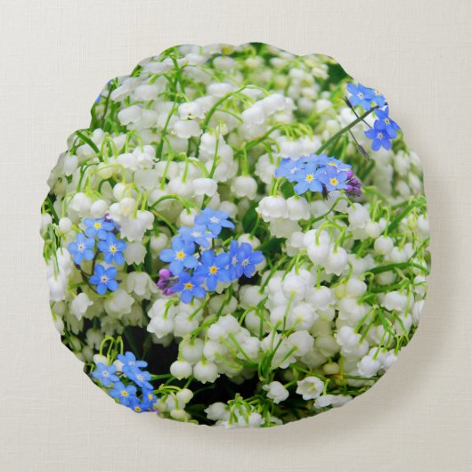 Coussins Ronds Lily de la vallée (Devant)