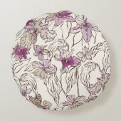 Coussins Ronds Lily Floral Jeu d'oreiller/Cushion (Dos)