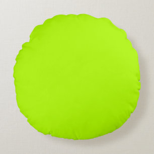 Coussins Ronds Lime électrique dynamique Vert prêt à Customiser