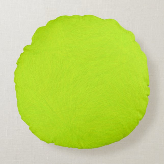 Coussins Ronds Lime vert Abstrait (Devant)