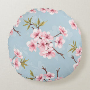 Coussins Ronds Linge de lit floral pastel