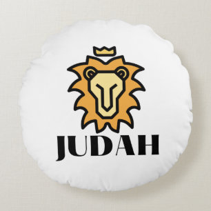 Coussins Ronds Lion De Juda Basé Sur La Foi