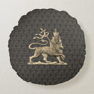 Coussins Ronds Lion de Juda Kissen Rasta