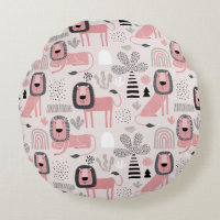 Lions noirs rose Boho Rainbows moderne