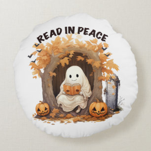 Coussins Ronds Lire en paix fantôme Boo