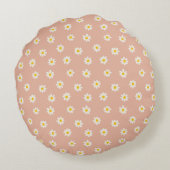 Coussins Ronds Little Daisies - dusty apricot (Dos)