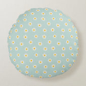 Coussins Ronds Little Daisies - soft teal (Devant)