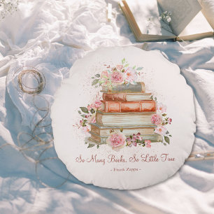 Coussins Ronds Livres de devis personnalisés et roses roses Vinta