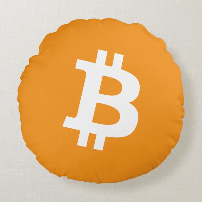 Coussins Ronds Logo Bitcoin Cryptomonnaie (Devant)