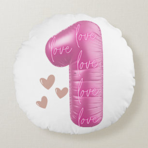 Coussins Ronds LONE LOVE – Unité, Paix & Vibes Positives