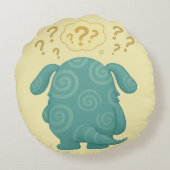 Coussins Ronds Loopi Kissen – Le monstre pensif de TDAH (Dos)