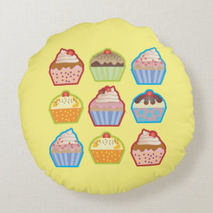 Coussins Ronds Lotsa Cute Cupcakes Enfants Fille