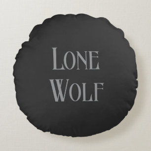 Coussins Ronds Loup Solitaire Mâle Sigma Minimaliste Moderne