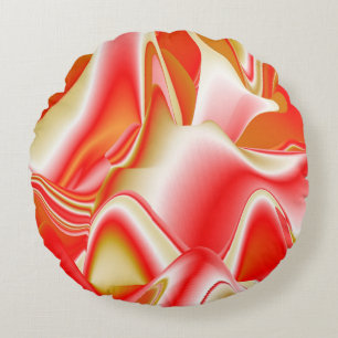 Coussins Ronds Love and Gold Abstrait 3D Rainbowart