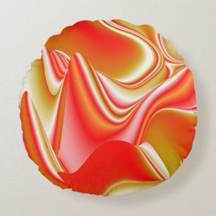 Coussins Ronds Love and Gold Abstrait 3D Rainbowart