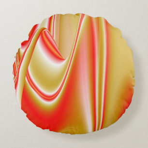 Coussins Ronds Love and Gold Abstrait 3D Rainbowart