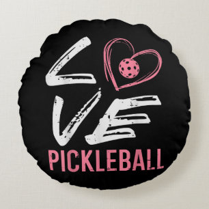 Coussins Ronds Love Pickleball Coeur Pickle Ball Femmes Filles En