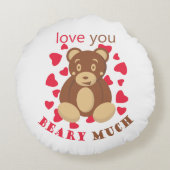 Coussins Ronds Love you beary much for Valentine's Day (Dos)
