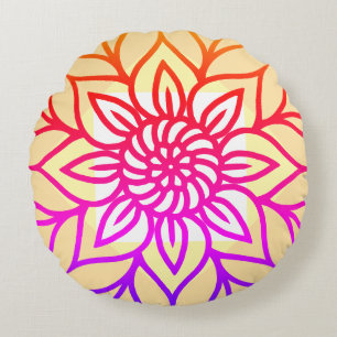 Coussins Ronds Lumière Mandala