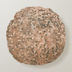 Coussins Ronds Lumineux abstrait mosaïque vintage arrière - pla