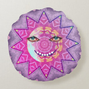 Coussins Ronds Lune et Soleil, Jour et Nuit