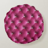 Coussins Ronds Luxe Glam Soft Rose Faux Velvet (Dos)