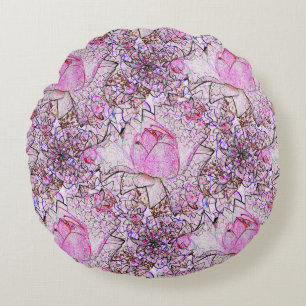Coussins Ronds Lys roses......