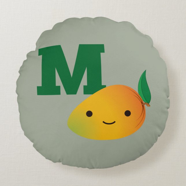 Coussins Ronds M est pour Mango (Devant)