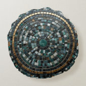 Coussins Ronds Macro murale en mosaïque circulaire de luxe (Dos)