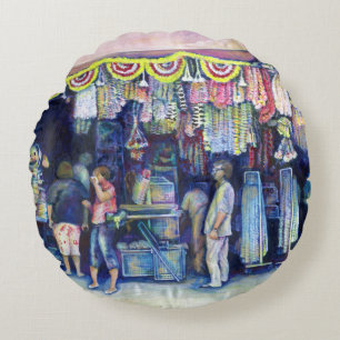 Coussins Ronds Mad Man on Market and Main, Singapour