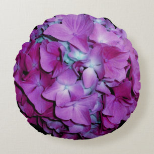 Coussins Ronds Magenta Hydrangea