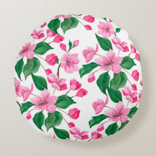 Coussins Ronds Magnifique conception florale botanique