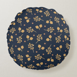 Coussins Ronds Magnifique conception florale botanique