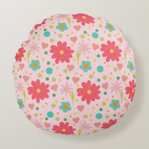 Coussins Ronds Magnifique conception florale botanique
