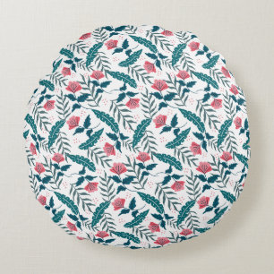 Coussins Ronds Magnifique conception florale botanique