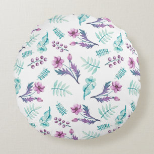 Coussins Ronds Magnifique conception florale botanique