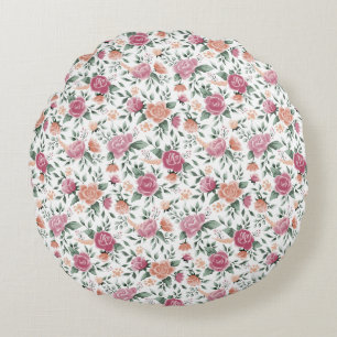 Coussins Ronds Magnifique conception florale botanique