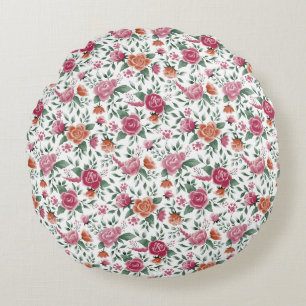 Coussins Ronds Magnifique conception florale botanique