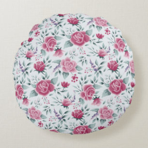 Coussins Ronds Magnifique conception florale botanique
