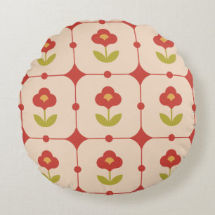 Coussins Ronds Magnifique conception florale botanique