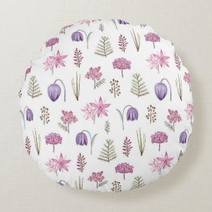 Coussins Ronds Magnifique conception florale botanique