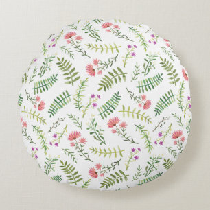 Coussins Ronds Magnifique conception florale botanique