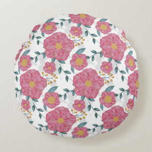 Coussins Ronds Magnifique conception florale botanique