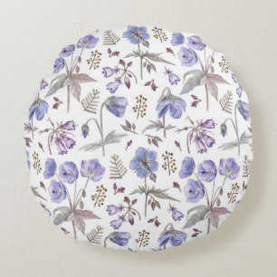 Coussins Ronds Magnifique conception florale botanique